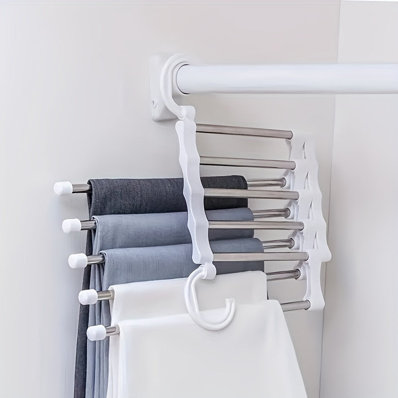 Multi-Functional Clothes Hanger for Wardrobe Organization, Pants and Clothing Storage