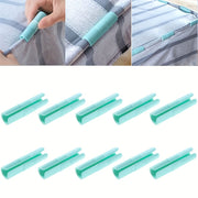 Set of 10 Non-Slip Bed Sheet Fasteners Polypropylene Grip Holders for Mattresses