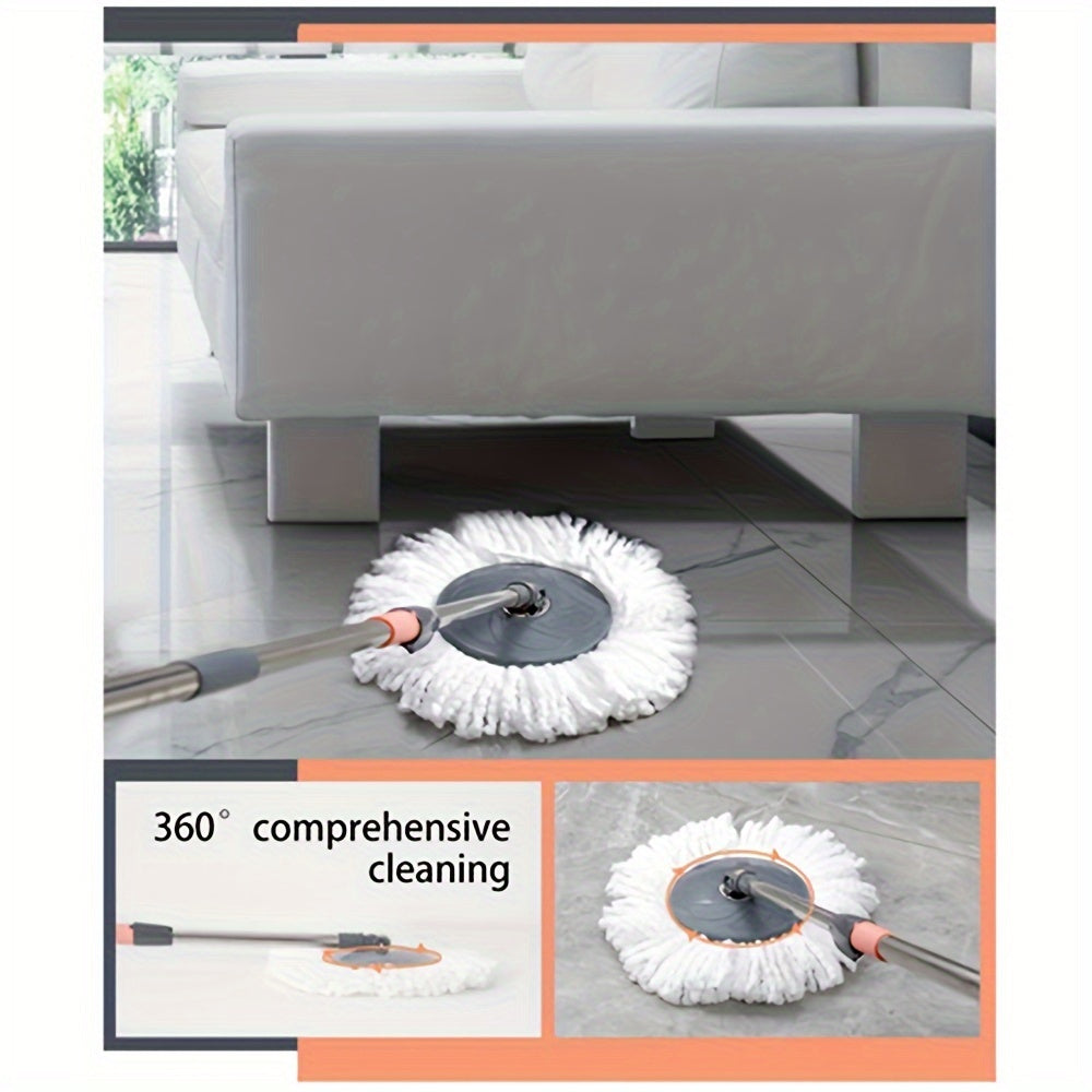 Uyda aylanuvchi pol mopi va chelak to'plami - 1 to'plam, chang olish uchun qulay mоп, quruq va nam foydalanish uchun, oila, oshxona, hammom pollari uchun mukammal, tozalash materiallari va asboblari.