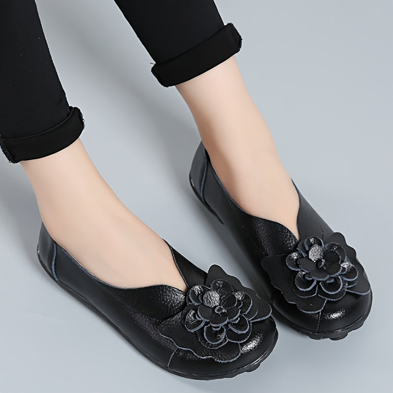 Women's Flat Shoes Solid Color Slip-On Casual Flats