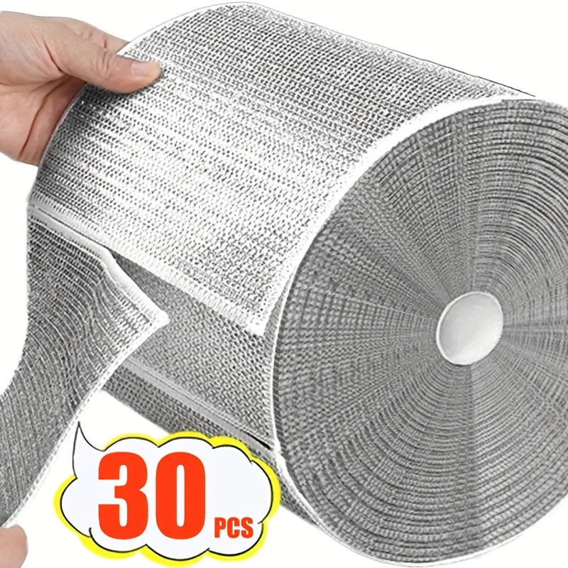 Reusable Microfiber Metal Wire Cloth for Heavy-Duty Cleaning of Surfaces Sink Cookware