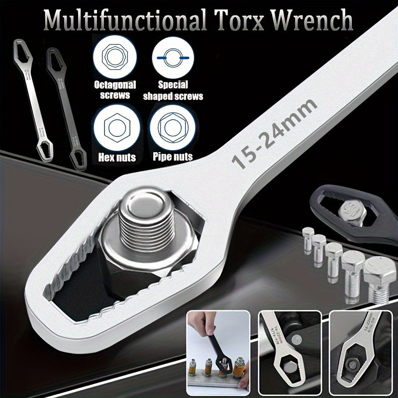 Multi-Functional Double Head Wrench Adjustable Hand Tool for Household Use