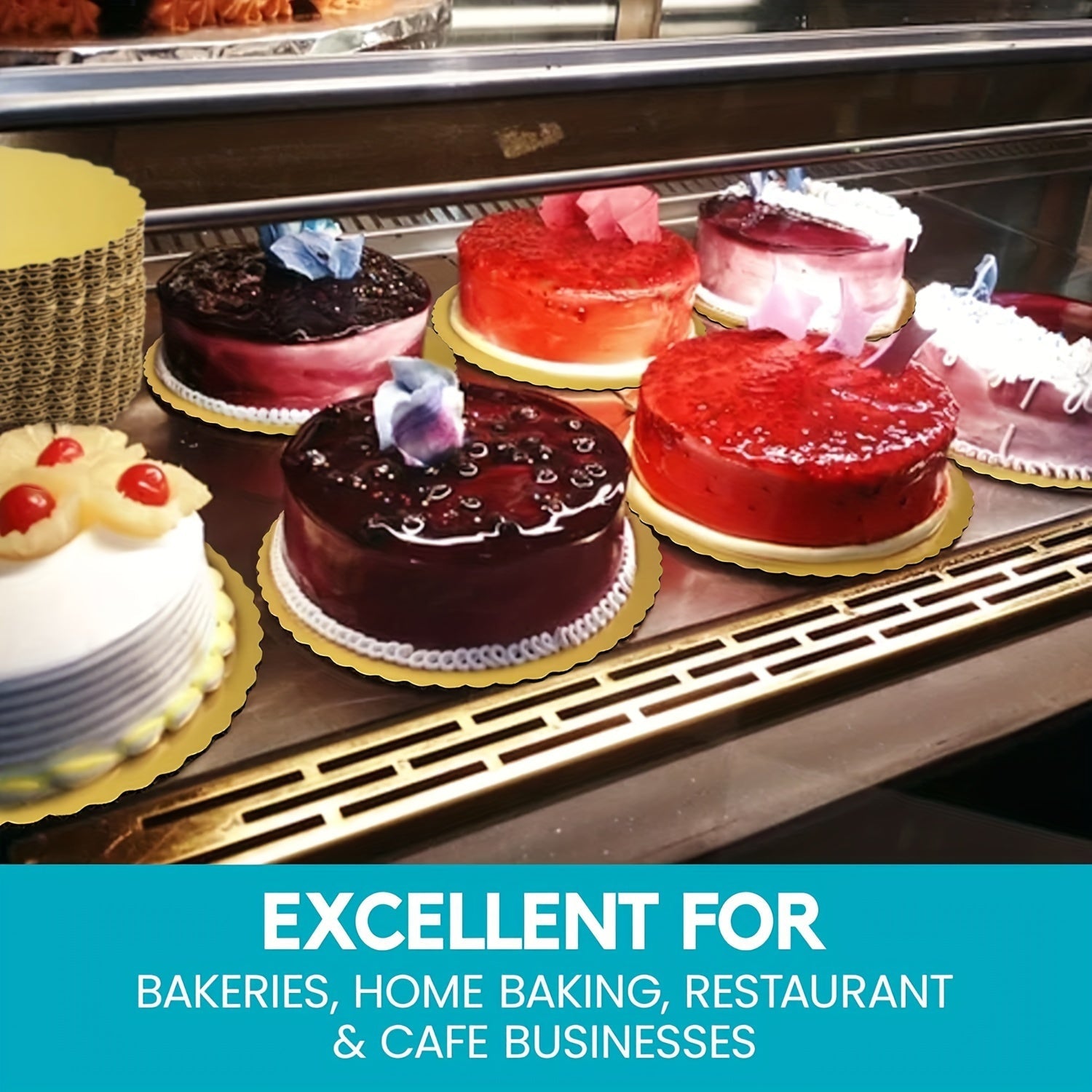 20 Pieces Disposable Cake Boards, Greaseproof, Moisture Resistant, Various Sizes