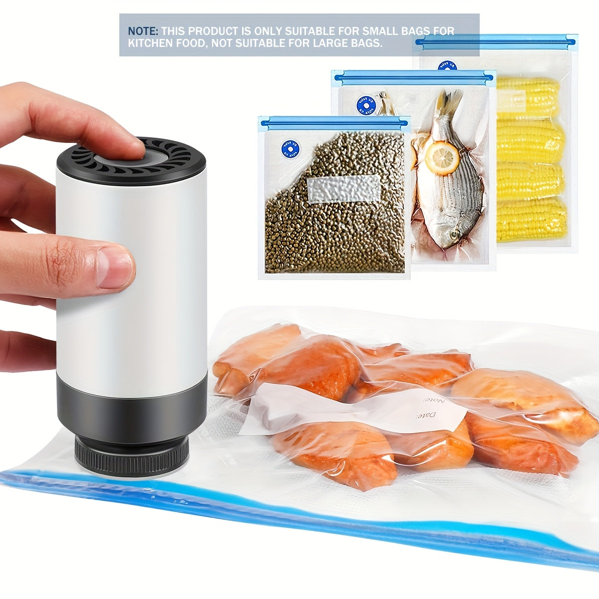 Portable Handheld Sealer with Air Pump and USB Charging for Kitchen and Outdoor Use