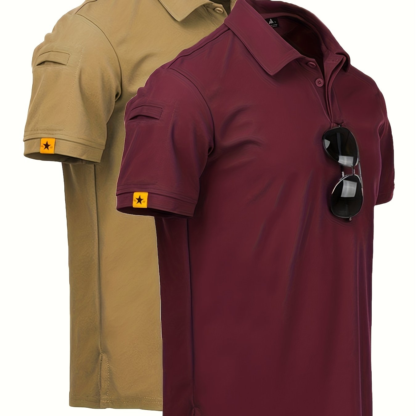 Camisas casuales para hombres, tela transpirable y elástica, verano, botones, color sólido