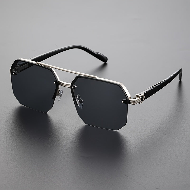 Casual Men Pilot Glasses Metal Frame PC Lenses Fashion Eyewear