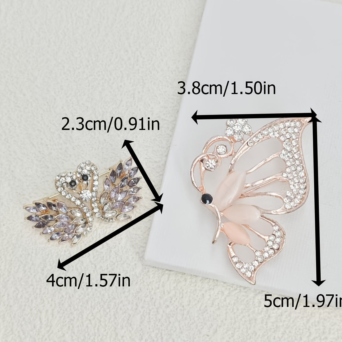 High-End Butterfly and Swan Brooch Set for Women Jewelry Accessories