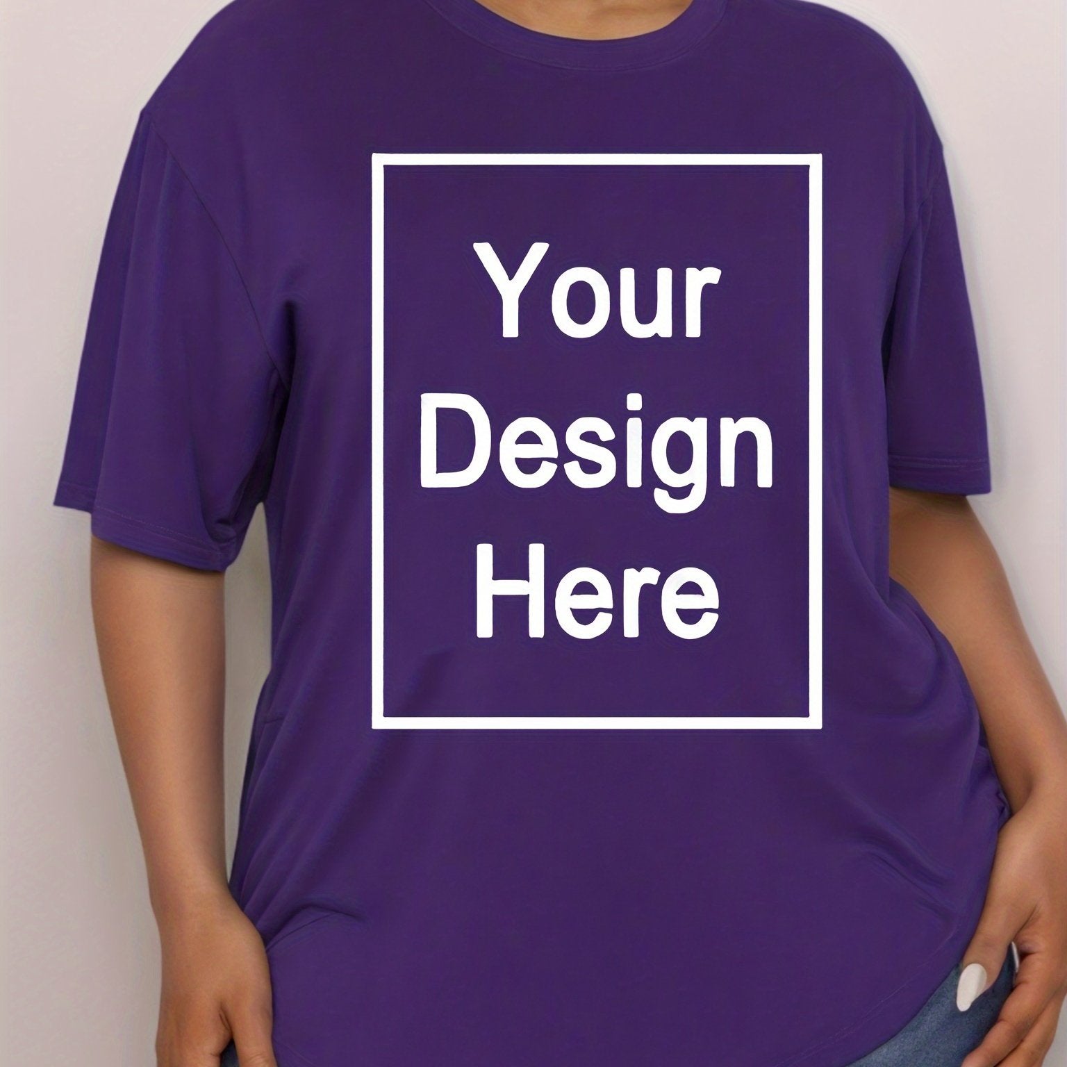 Unisex Printed Crew Neck T-Shirt Polyester Blend All-Season Plus Size