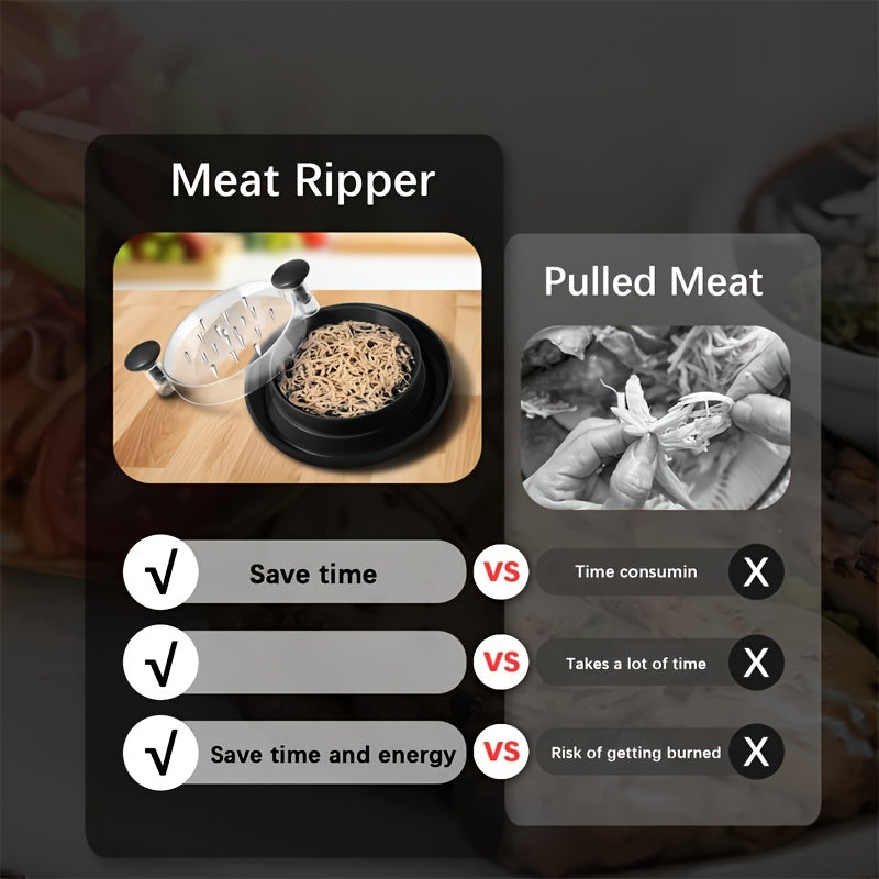 Durable Plastic Chicken Shredder with Transparent Cover and Anti-Slip Base