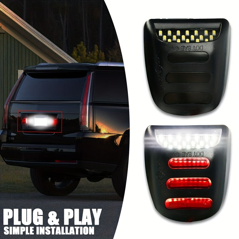 2pcs LED License Plate Lights for Silverado Tahoe Yukon XL Replacement