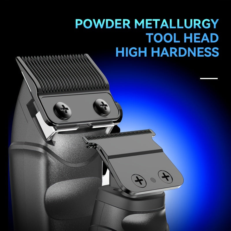 Профессиональный набор для ухода KEMEI, 3 шт., с USB-зарядкой для машинки для стрижки и бритвы, цифровым дисплеем, беспроводной зарядкой, литиевым аккумулятором, рабочим напряжением ≤36V - KM-2375