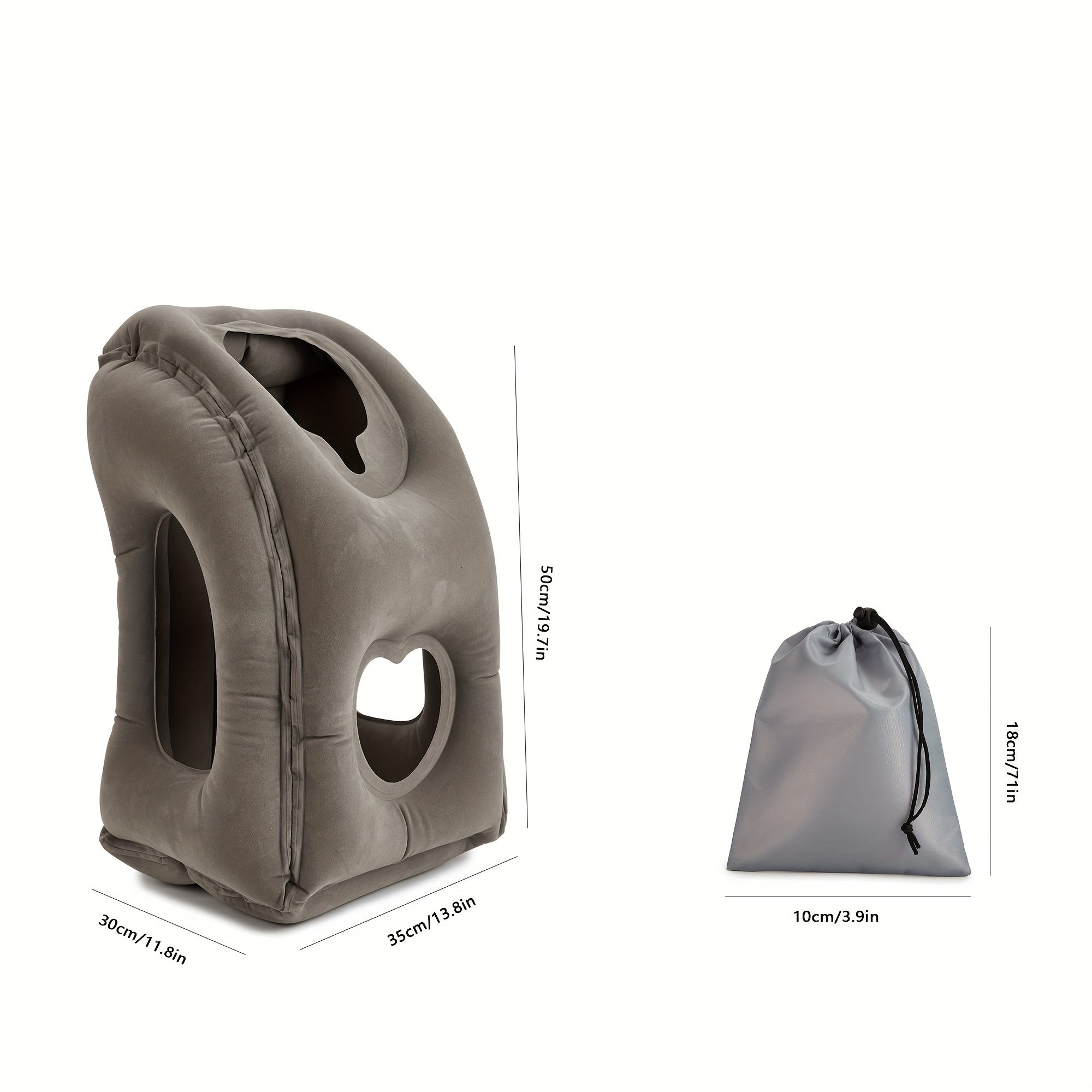 Inflatable Travel Pillow Neck Lumbar Support for Airplane Car RV