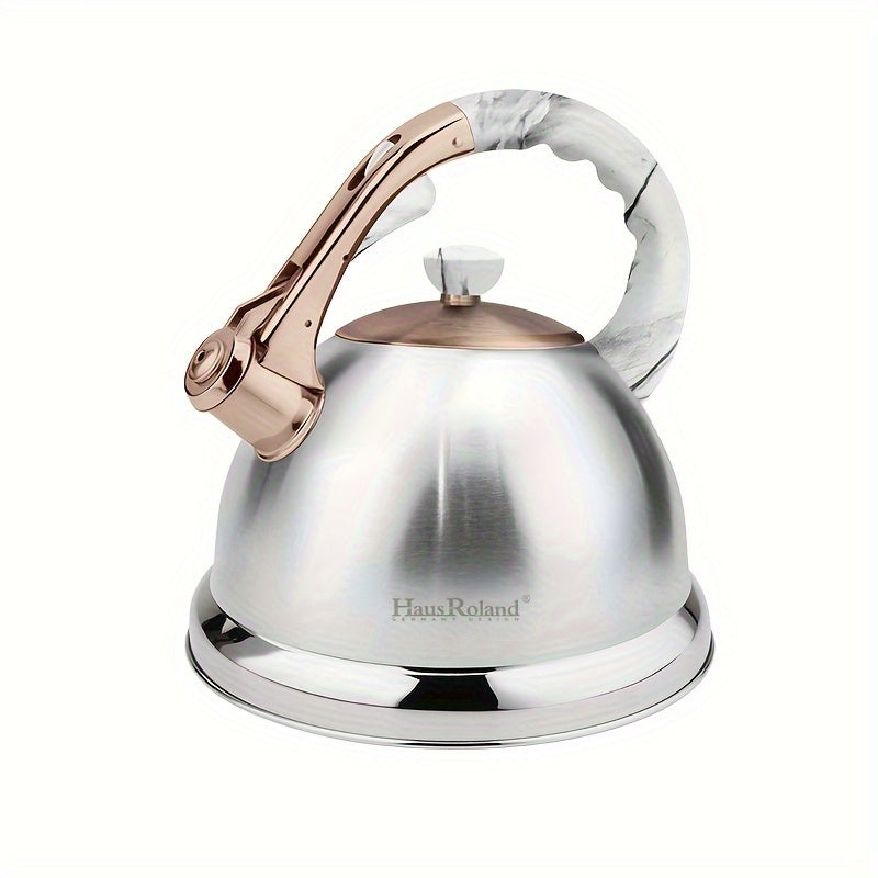 Stainless Steel 4.5L Stovetop Whistling Tea Kettle for Gas and Induction