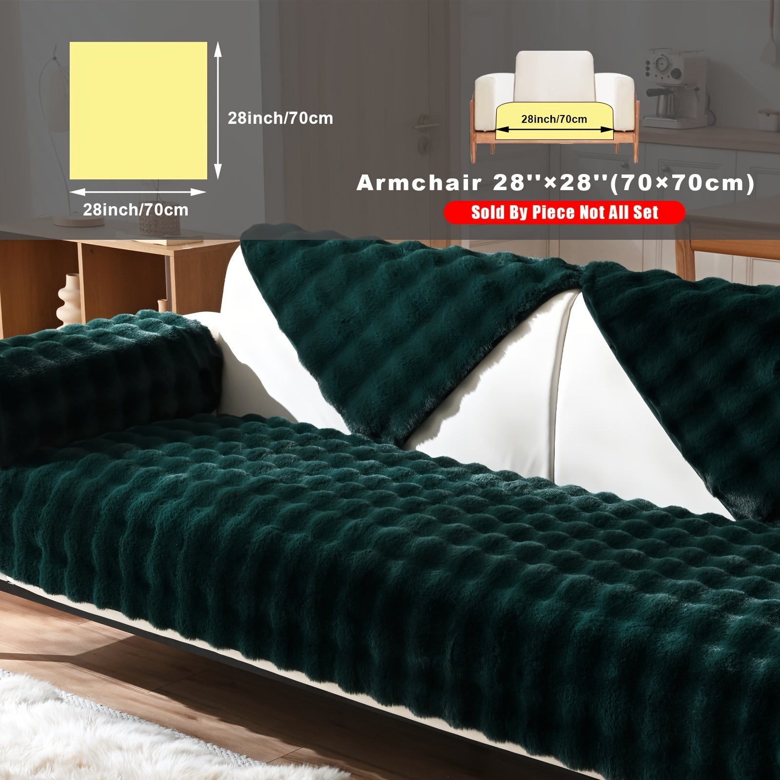 Накидка на диван из флиса для 2-4 местных диванов в 8 цветах, моющаяся в машине, дружелюбная к питомцам, современный дизайн