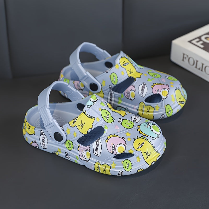 Boys' Casual Cartoon Clogs Lightweight Breathable Non-Slip Indoor Outdoor Summer