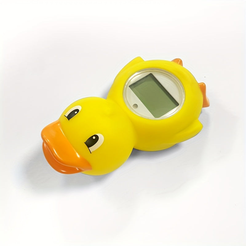 Kids Water Thermometer Three-in-One Digital Pool and Room Temperature Sensor Yellow Plastic