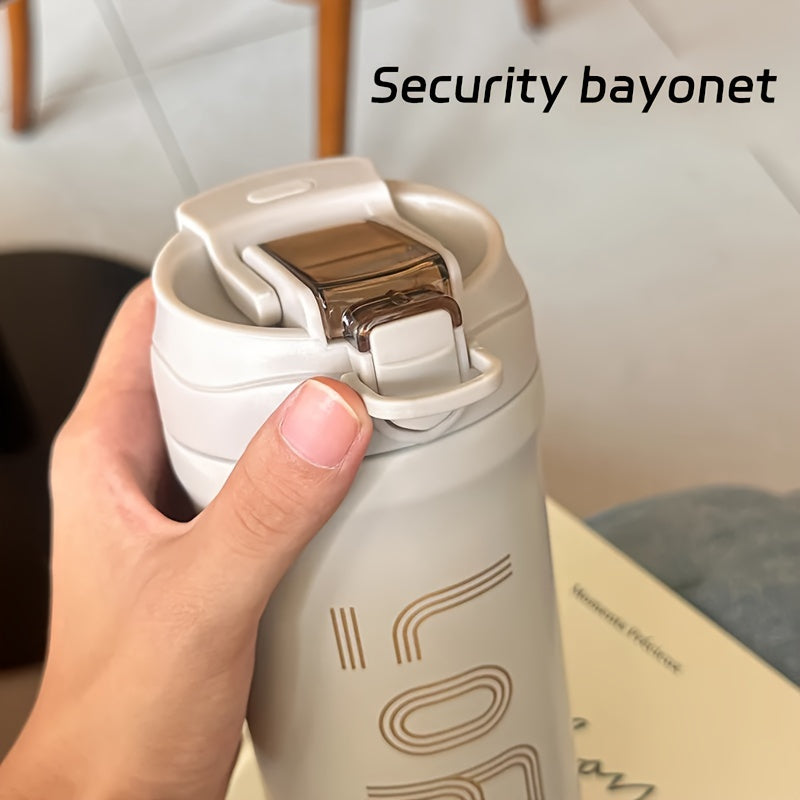 Taza de agua de viaje de acero inoxidable de gran capacidad, aislada, para bebidas calientes y frías