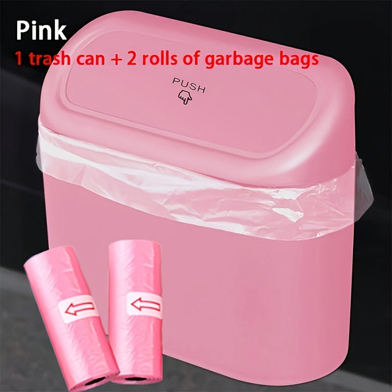 Car Side Door Trash Can With Garbage Bags, Mini Creative Storage Box