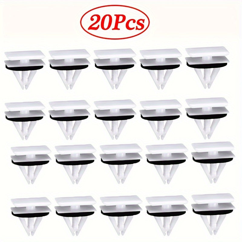 20pcs Plastic Car Rocker Panel Molding Clips Replacement Fasteners