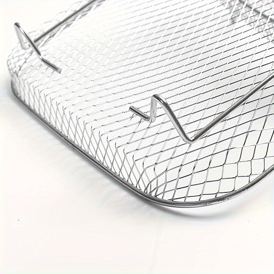 Stainless Steel Air Fryer Accessories Set with Rack Dehydrator Stand and Tongs