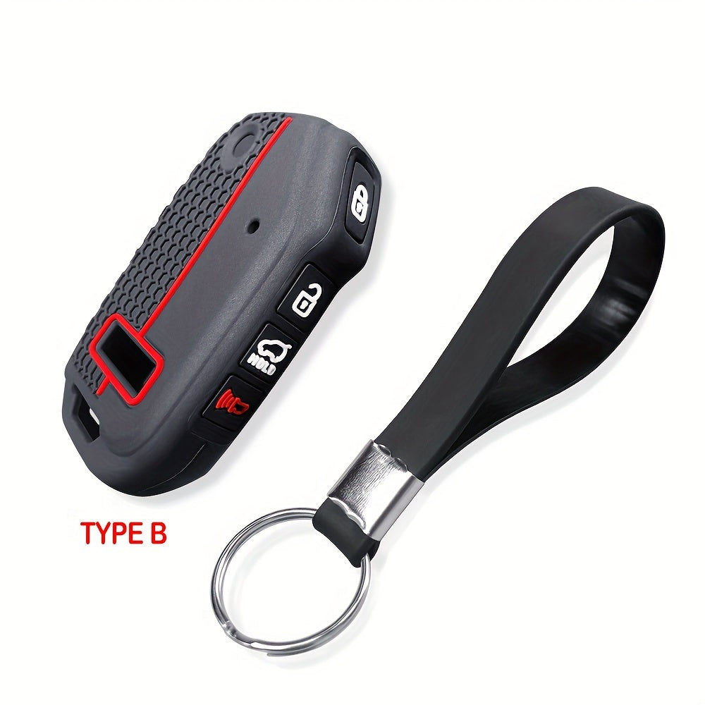 Car Key Fob Cover Silicone Keychain for Multiple Vehicle Models Compatible with Kia