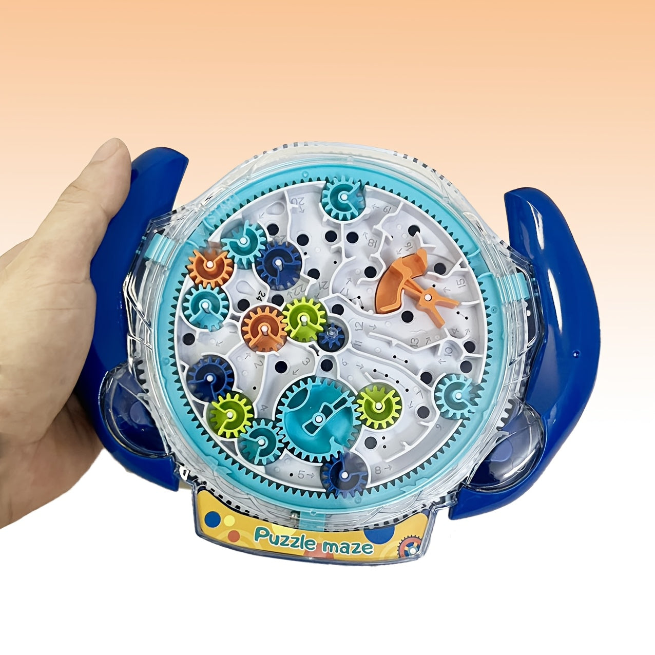 Puzzle Toy for Kids Age 3+ Maze Challenge Gear and Balance Control Game in Orange Blue and Mixed Colors