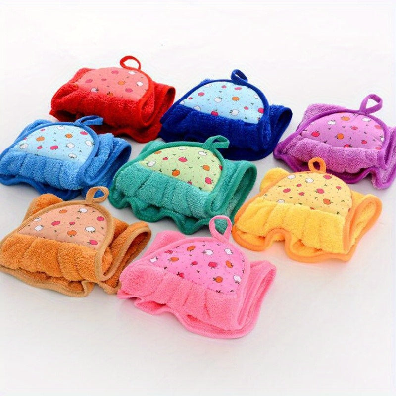 5/10/20 ta Koral Fleece Oshxona Qo'l Sochiqlari, Juda Yumshoq va Singdiruvchi, To'kilmaydigan, Zamonaviy Patchwork Uslubi, To'qilgan Polyester 100%, 57gsm, Uy va Mehmonxona Tozalash Ta'minotlari uchun Ideal.