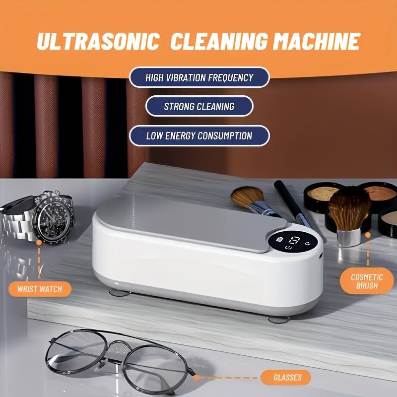 Dispositivo portátil de limpieza para gafas, joyería y relojes con carga USB y tecnología de vibración de 360°
