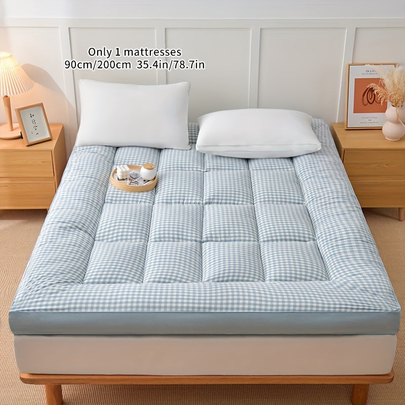 Black Polyester Mattress Topper 6-8cm Deep Pocket Stain-Resistant Washable