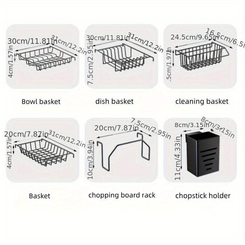 Multi-Functional Cast Iron Kitchen Organizer Rack for Dishes Utensils and Storage