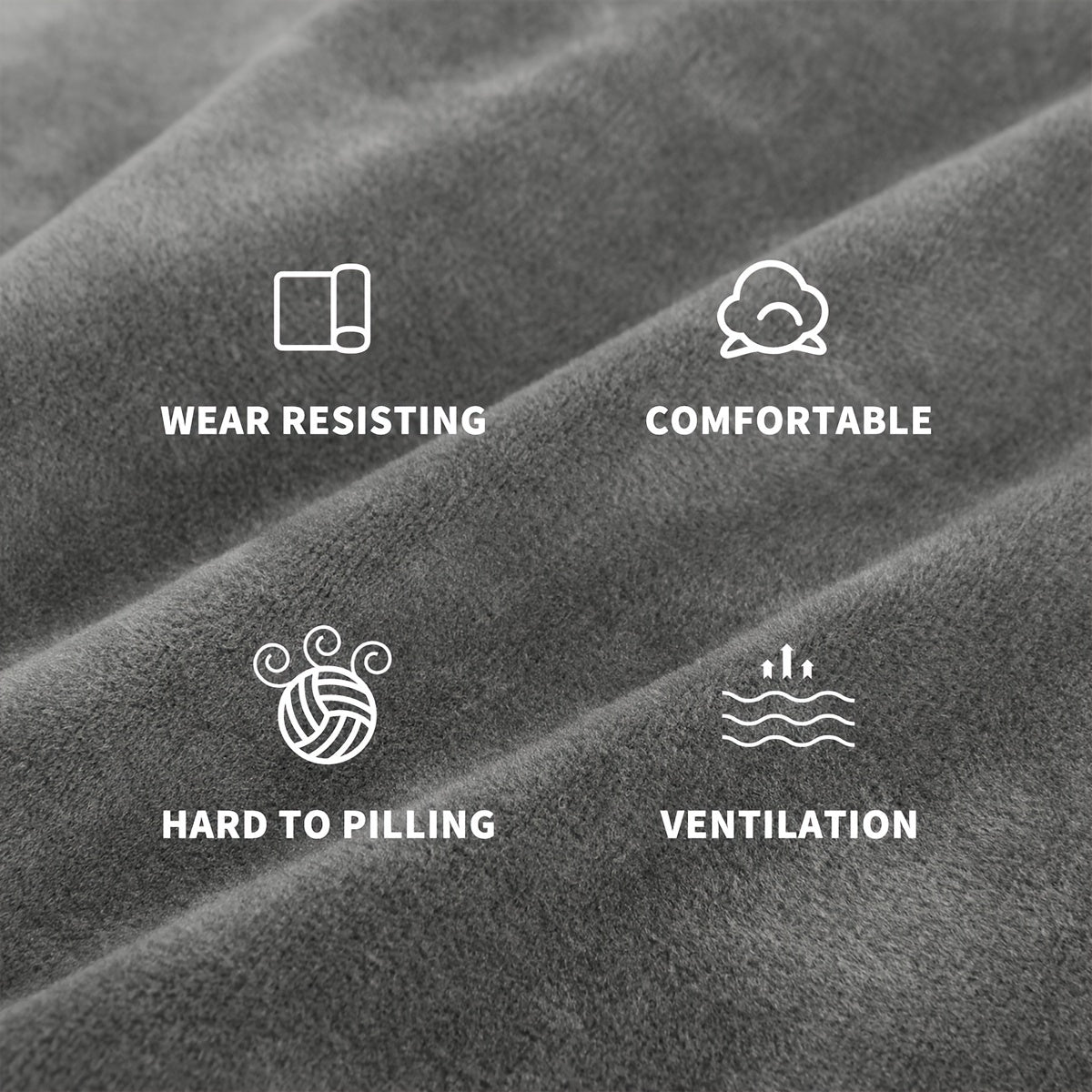 Velvet Sofa Cover Elastic Bottom All Seasons Pet Scratch Protection