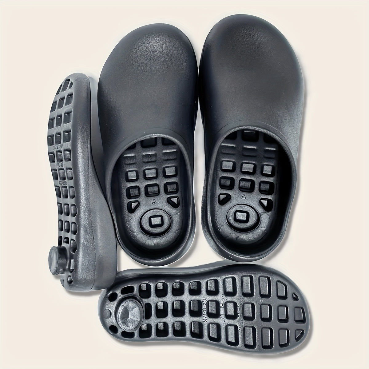 Women's Solid Color Casual Mule Clogs with Removable Insole and Thick Sole