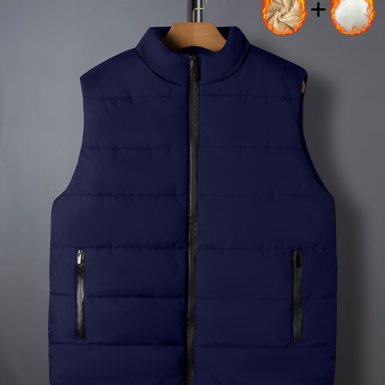 Erkaklar uchun Plus o'lchamdagi ochiq havoda kiyiladigan yengil kurtka, kuz-qish mavsumiga mo'ljallangan, bir rangli, kundalik, yengil bo'lmagan jilet