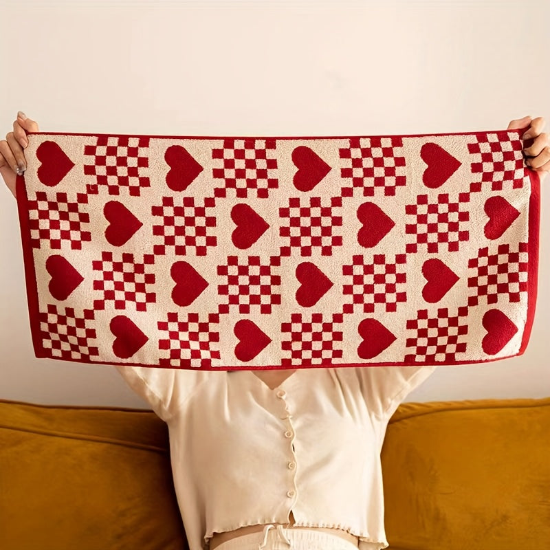 Double-Sided Cotton Jacquard Towel Absorbent Soft Non-Shedding 34x75 cm