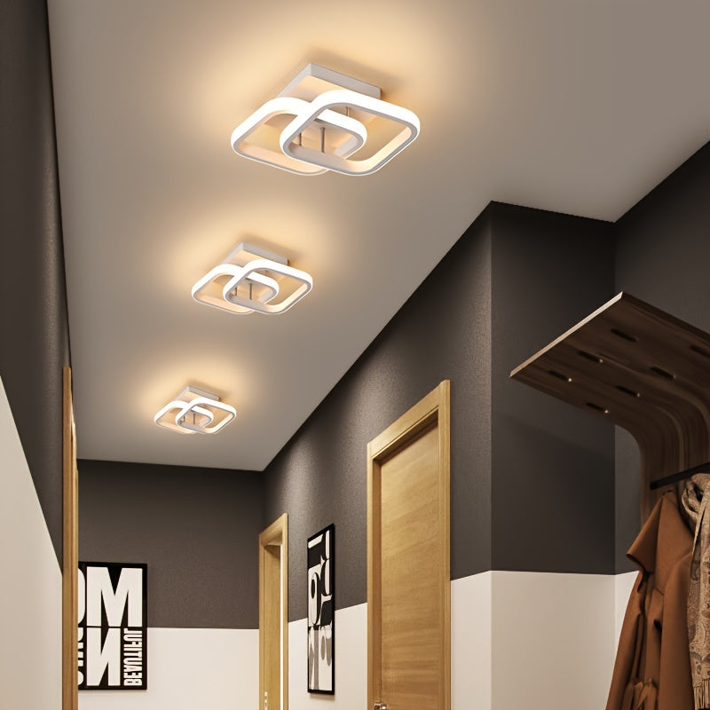 LED Flush Mount Ceiling Light with Adjustable Color Temperature Black or White