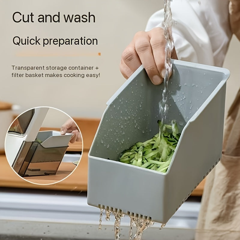 Manual Vegetable Cutter with Alloy Steel Blade Plastic Body for Slicing and Dicing