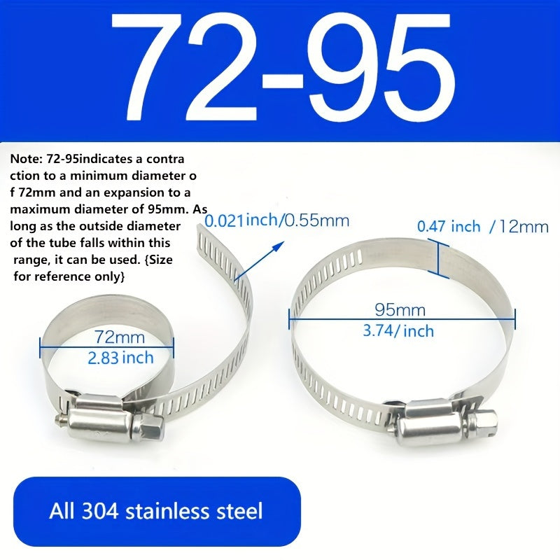 Kit de surtido de abrazaderas de manguera de acero inoxidable 10-25 piezas ajustables de tornillo sin fin para fontanería automotriz