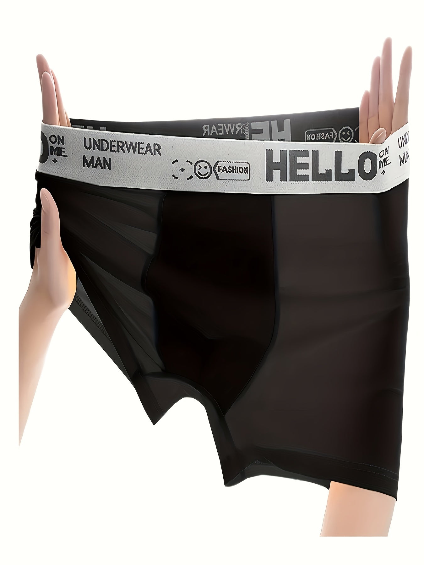 Men's Polyester Spandex Flat Corner Underwear Casual Sports Fashion Patterns