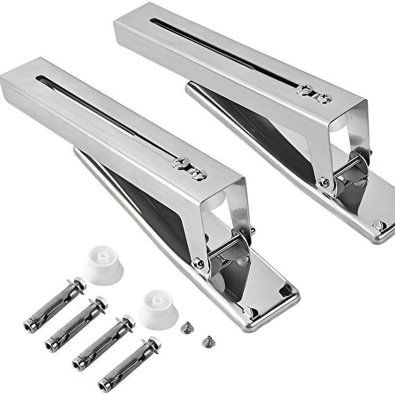 304 Stainless Steel Telescopic Microwave Stand Adjustable Foldable Wall Mount Kitchen Organizer