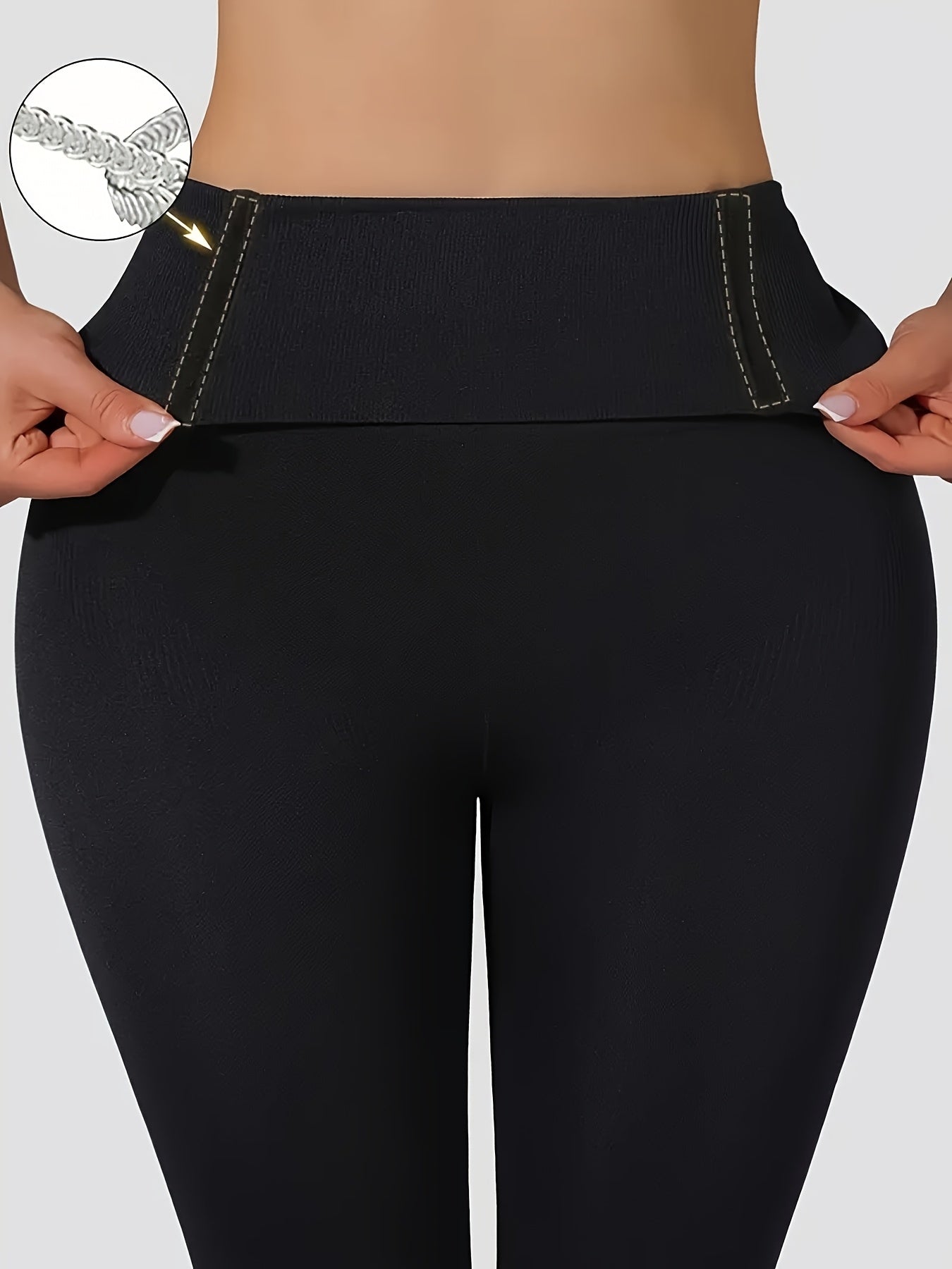 Women's High-Waist Tummy Control Shapewear Leggings Seamless Nylon Spandex for Yoga Fitness Outdoor