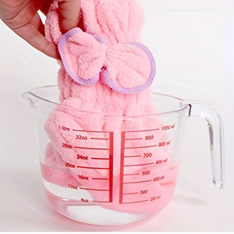 Розовая микрофибровая шапочка для сушки волос для женщин и девочек, быстро впитывающий турбан, полотенце