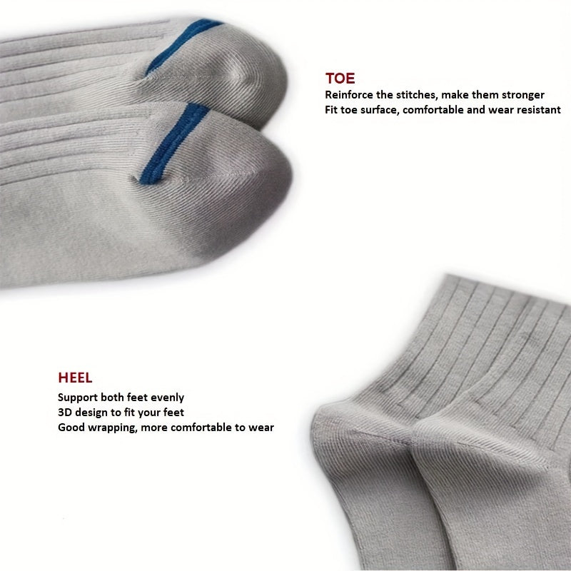 Мужские повседневные спортивные носки, упаковка из 5, 10, 15, 20 пар, дышащие, мягкие, прочные