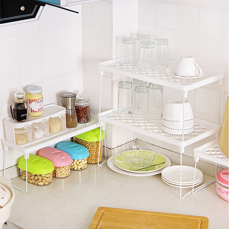 Folding Storage Rack for Office Desk Multi-Purpose Organizer for Shoes and Kitchen