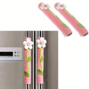 2PCS Cloth Handle Cover for Refrigerator Door Dustproof Wrapping 28cm x 15cm
