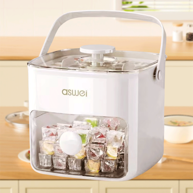 Portable Handheld Ice Maker Compact Square Ice Cubes 22.68KG/24H for Cocktails and Beverages