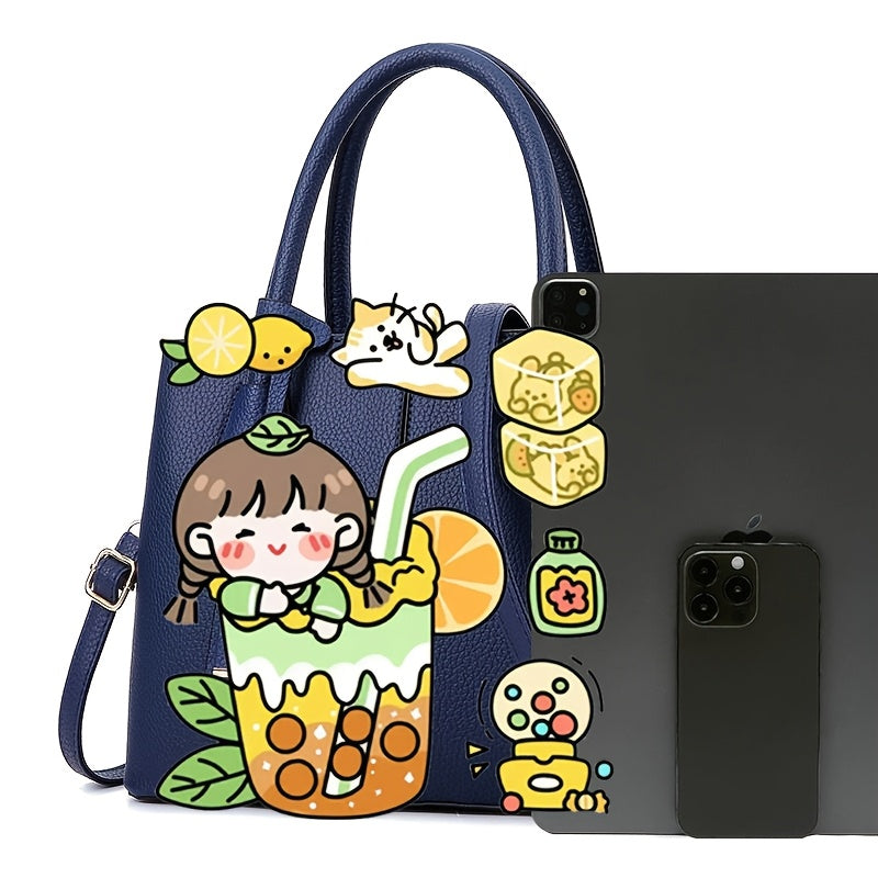 Черная кожаная сумка с съемным ремнем и застежкой-молнией для повседневного использования