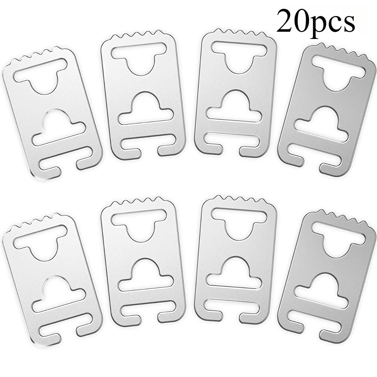 20 Pcs Stainless Steel No-Tie Shoelace Buckles Invisible Metal Shoe Accessories