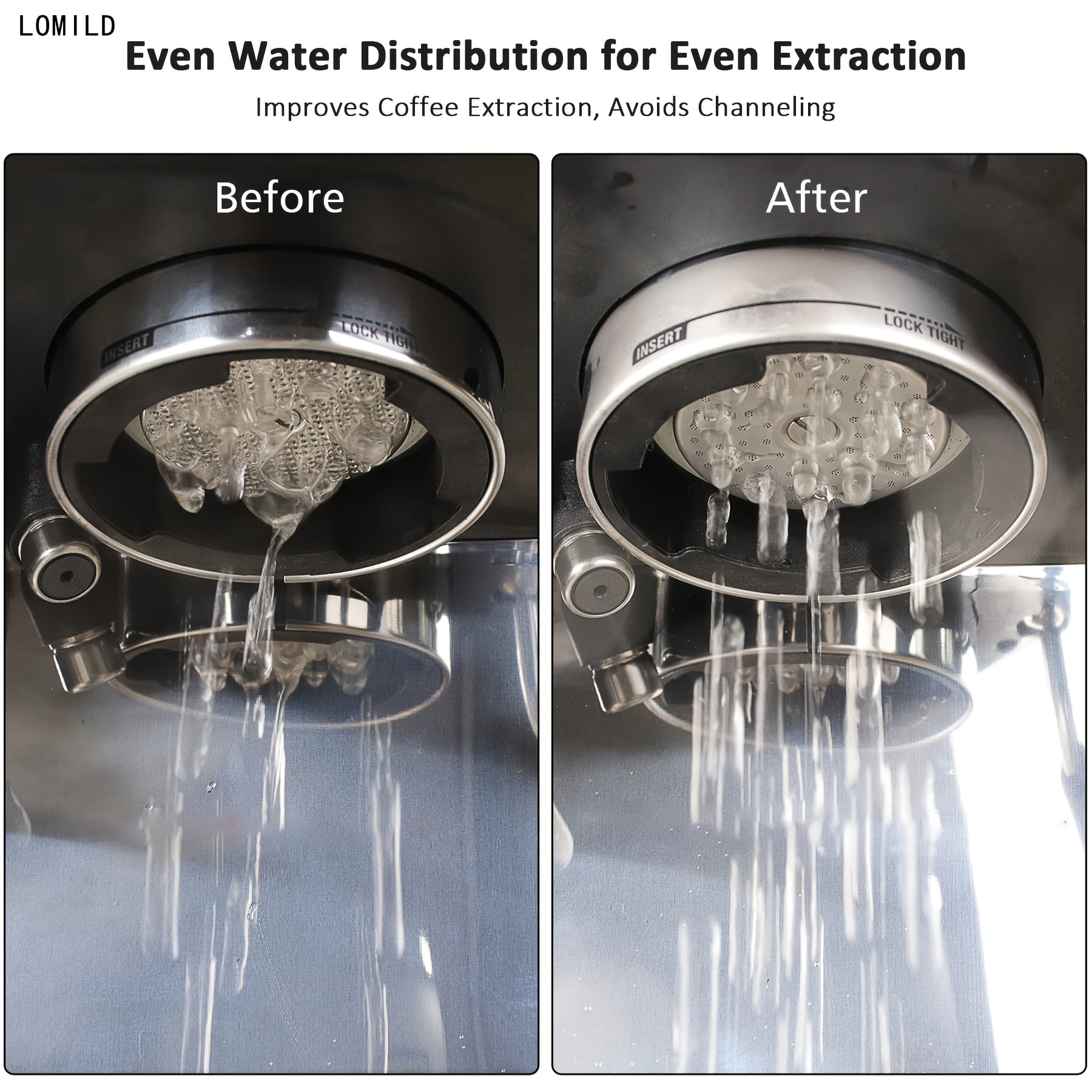 Brewing Head Filter Stainless Steel Water Separator Coffee Machine Accessory