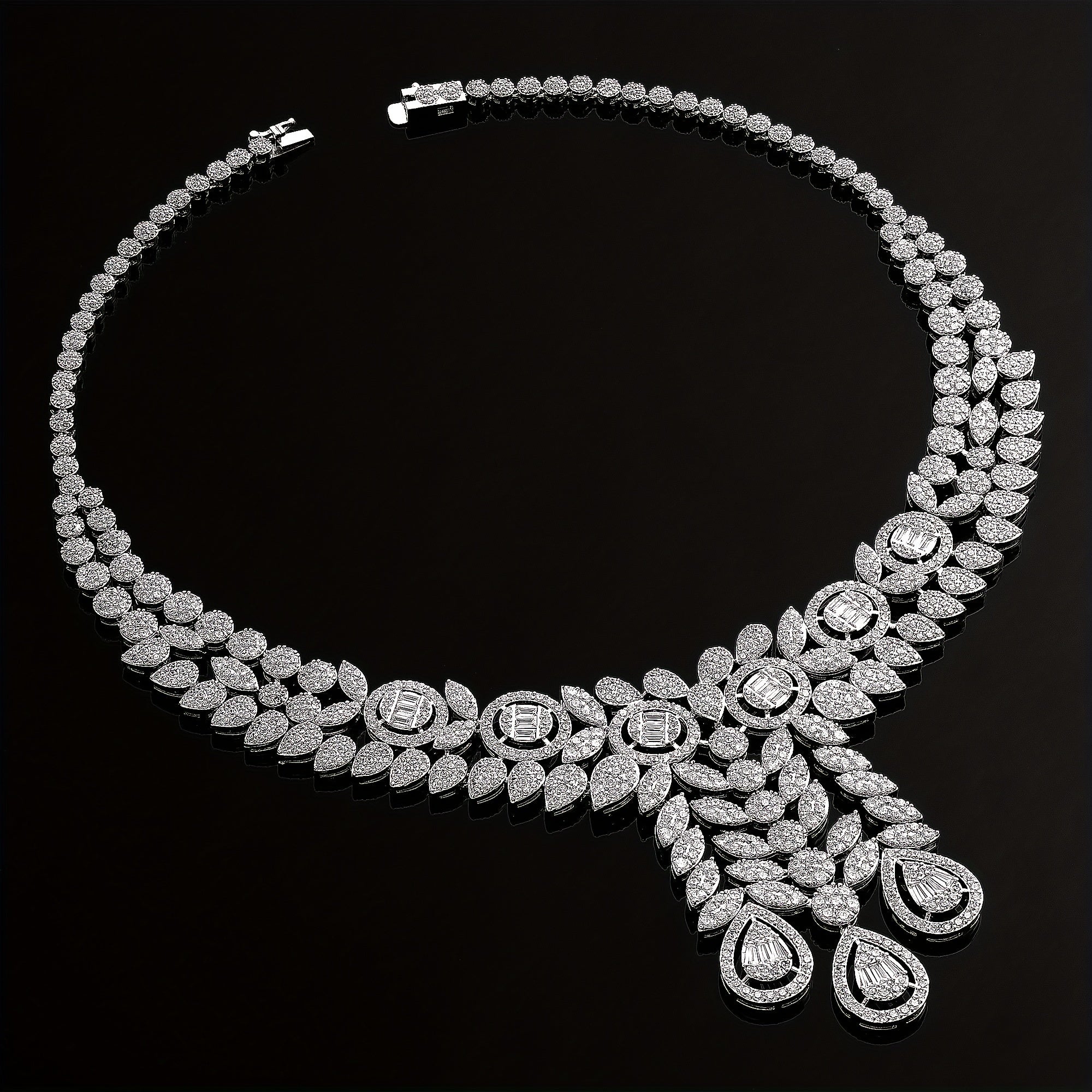 African Bridal Jewelry Set for Women Necklace Bracelet Earrings