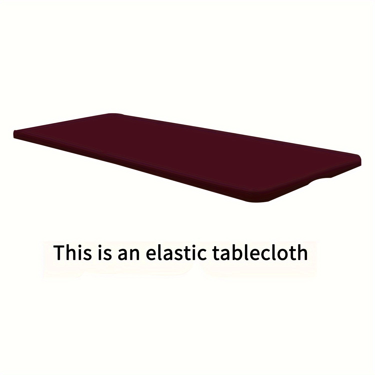 Rectangular Polyester Tablecloth with Elastic Edges for Outdoor Events and Parties